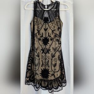 Abercrombie & Fitch Black Beaded Gatsby Style Dress Small